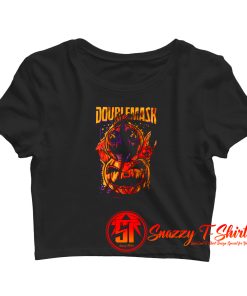 Double Mask Halloween Crop Top Shirt