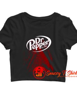 Dr Papper Slogan Logo 1885 Crop Top Shirt