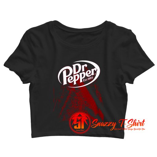 Dr Papper Slogan Logo 1885 Crop Top Shirt