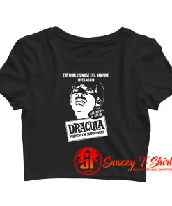 Dracula Prince of Darkness Vampire Crop Top Shirt