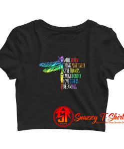 Dragonfly Quote Crop Top Shirt