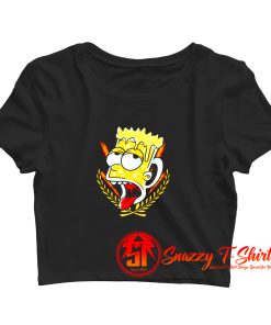 Drinking Beer With Bart Relax Party Crop Top Shirt