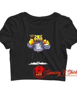 Drip Too Hard Bear Graphic Crop Top Shirt
