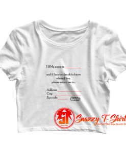 Drunk Crop Top Shirt