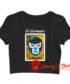 El Luchador Loteria Mexican Bingo Crop Top Shirt