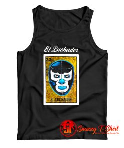 El Luchador Loteria Mexican Bingo Tank Top