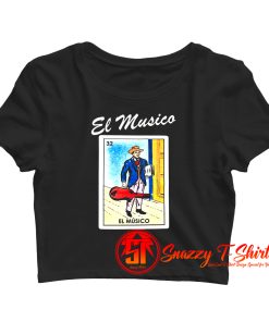 El Musico Loteria Mexican Bingo Crop Top Shirt