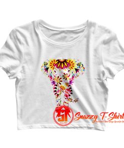 Elephant Graphic Crop Top Shirt