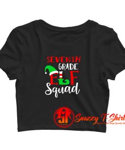 Elf Squad Seventh Grade Christmas Crop Top Shirt