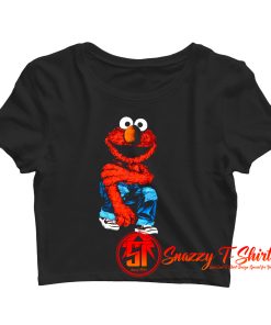 Elmo Sesame Street Cartoon Retro Jim Henson Crop Top Shirt