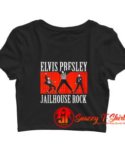 Elvis Presley Jailhouse Rock Logo Official Crop Top Shirt