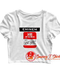 Eminem Slim Shady Sticker Crop Top Shirt