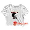 Evil Chucky Posed With Knife Drawing Image Crop Top Shirt