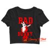 Evil rabbit with chain saw Crop Top Shirt