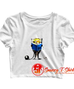 FUNNY MINIONS PRISON JAIL Crop Top Shirt