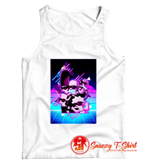 Family simpsons detective Retro 80s BG Tank Top