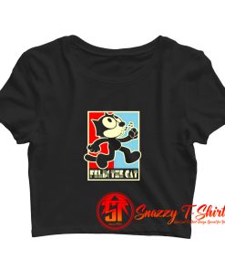 Felix The Cat Poster Funny Cartoon Crop Top Shirt