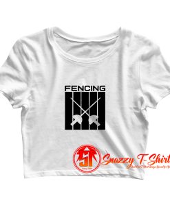 Fencing Degen Swords Crop Top Shirt