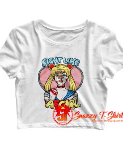 Fight Like A Girl Sailor Moon Crop Top Shirt