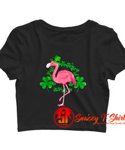 Flamingo St Patricks Day Crop Top Shirt