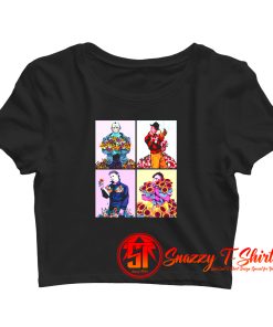 Flower For You Horror Movies Killers Crop Top Shirt