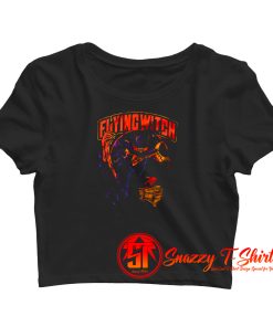 Flying Witch Halloween Crop Top Shirt