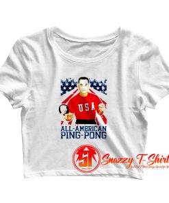 Forrest Gump American Ping Pong Crop Top Shirt