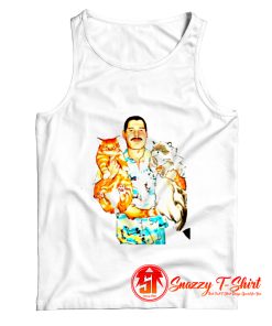 Freddie Mercury With cats Tank Top