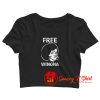 Free Winona Vintage Look Heathers Crop Top Shirt