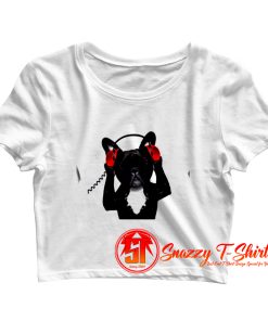 French Bulldog DJ Crop Top Shirt