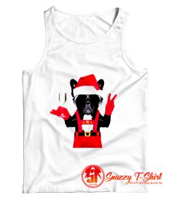 French Bulldog Santa Style Tank Top
