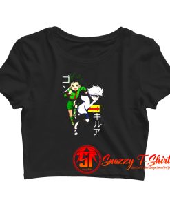 Friends Gon Killua Skateboarding Crop Top Shirt