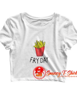 Fries Letter Print Crop Top Shirt