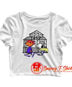 Funny Cute Snoopy Trap House Crop Top Shirt