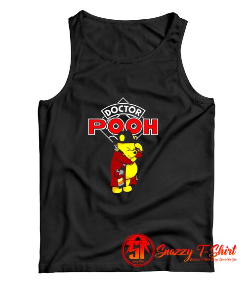 Funny Doctor Who And Winnie The Pooh Tank Top