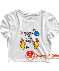 Funny Doodle Peaceful Crop Top Shirt