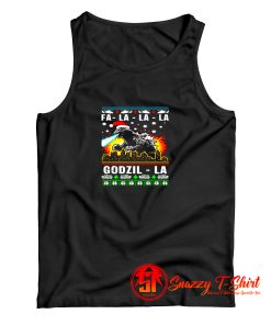 Funny Falalala Godzilla Christmas Tank Top