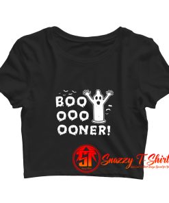 Funny Halloween Boner Ghost Crop Top Shirt