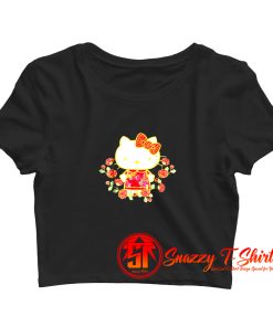 Funny Hello Kitty Happy Lunar New Year Crop Top Shirt