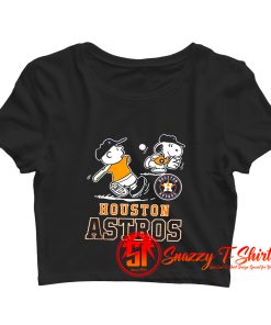 Funny Houston Charlie And Snoopy Baseball Crop Top Shirt