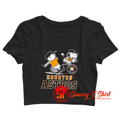 Funny Houston Charlie And Snoopy Baseball Crop Top Shirt
