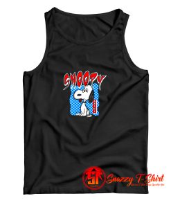 Funny Kanji Chilling Snoopy Peanuts Tank Top