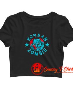 Funny Korean Zombie Halloween Crop Top Shirt