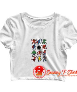 Funny Marvel All Superhero American Pop Art Crop Top Shirt