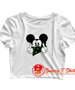 Funny Mickey Mouse Thug Life Vest Crop Top Shirt