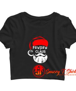 Funny Pawpaw Claus Christmas Grandpa Crop Top Shirt