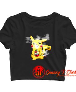 Funny Pokemon Parody Weed Smoking Crop Top Shirt