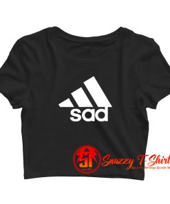 Funny Sad Graphic Crop Top Shirt