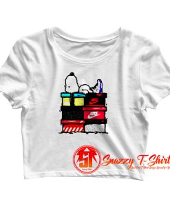 Funny Sneakerhead Snoopy Peanut Crop Top Shirt