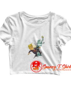 Funny Statue of Liberty Slaps Trump Crop Top Shirt